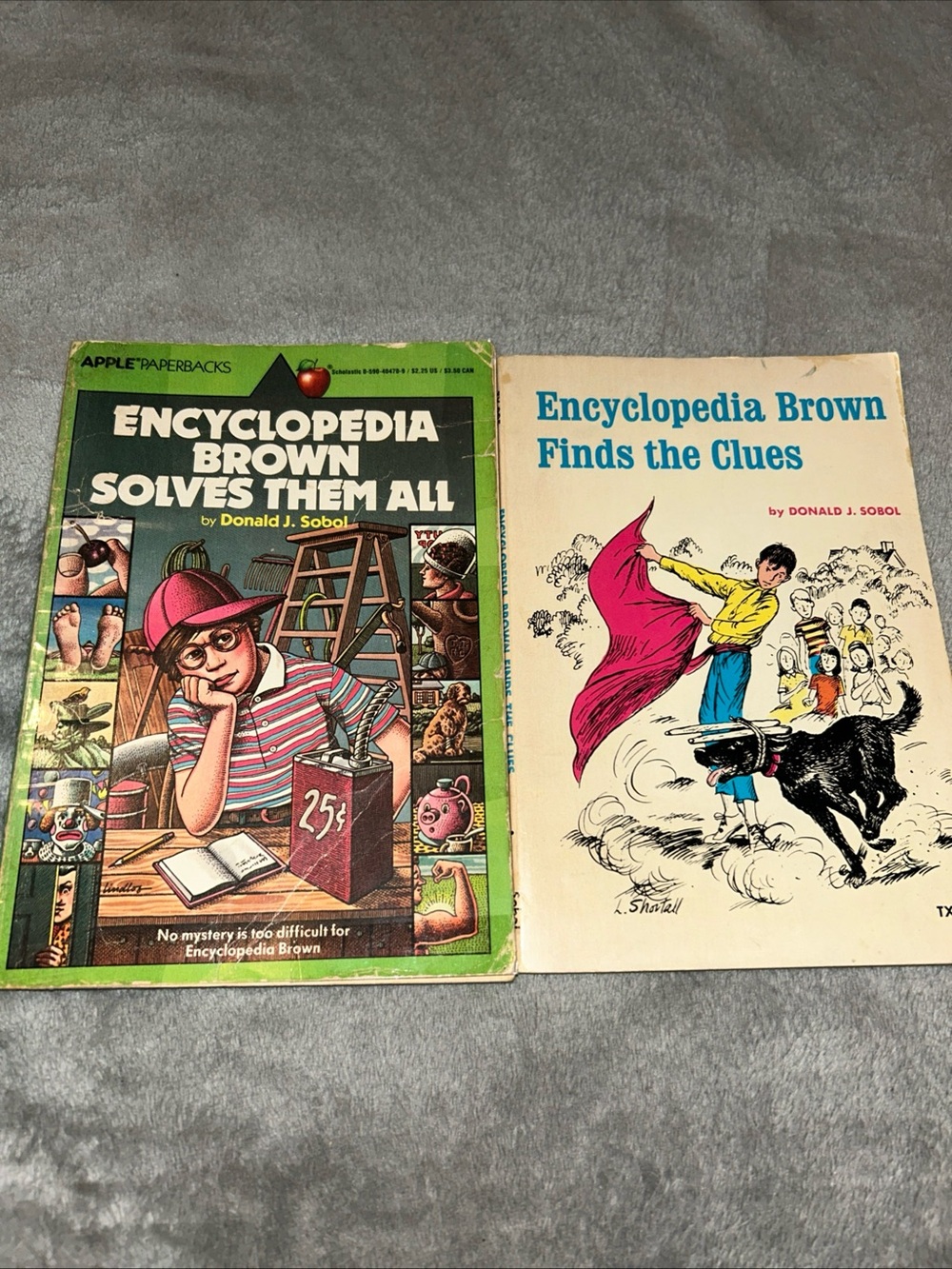 Encyclopedia Brown Books Lot Of 2 Vintage Paperback Books